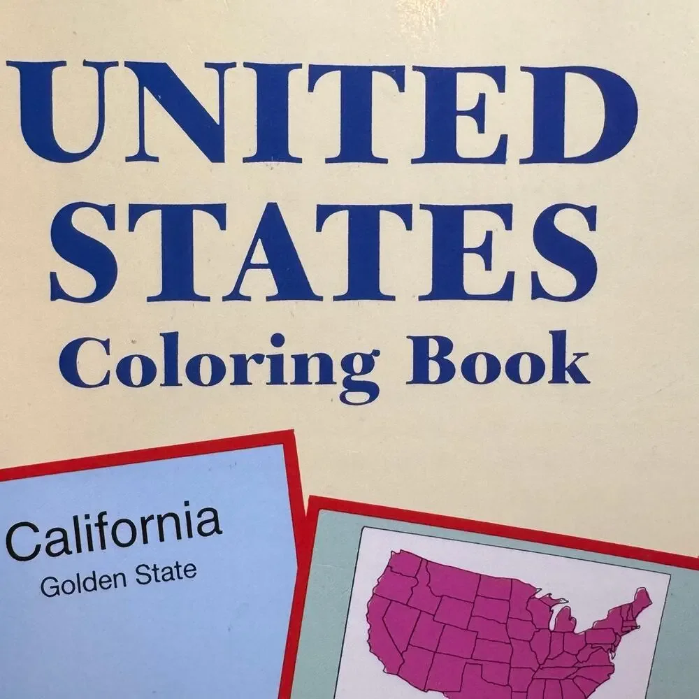 Vintage 1998 United States Coloring Book Unused